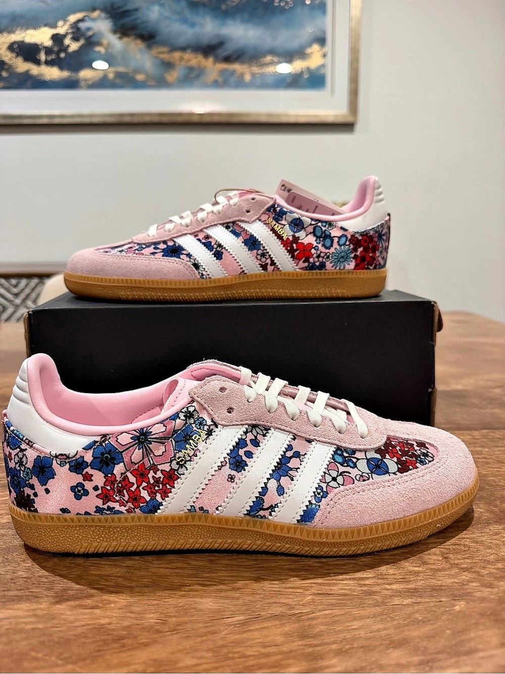 Adidas Samba OG J Floral Sneakers Pink & White-BNIB Size 6Y/7.5W